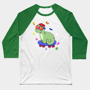 Skateboard Dinosaur Baseball T-Shirt